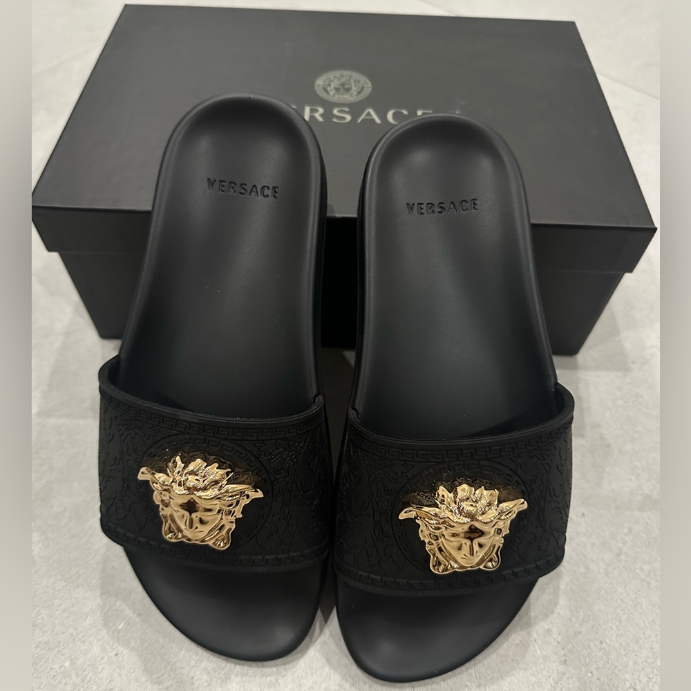 Versace Gold Medusa Pool Slides